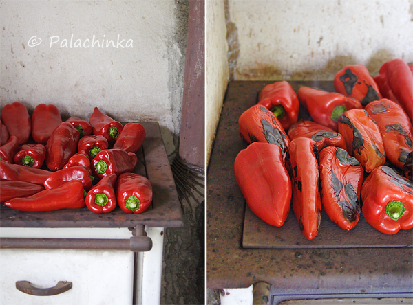 Roasting Red Peppers