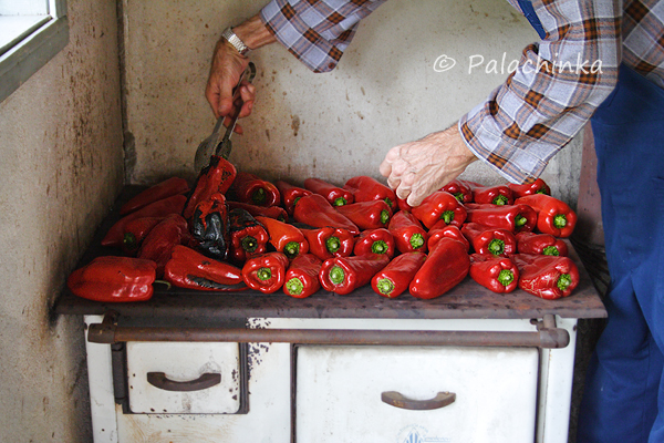 Roasting Red Peppers